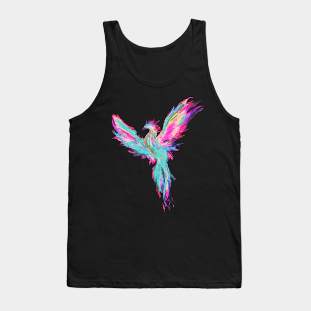 rainbow Pheonix Tank Top by xaxuokxenx